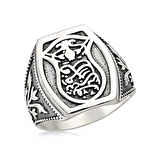 Gümüş Kadem-i Şerif Erkek Yüzük