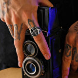 Gümüş Desenli Erkek Yüzük