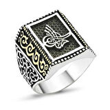 Gümüş Tuğralı Erkek Yüzük