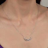 Swarovski Taşlı Gümüş Kanat Kadın Kolye