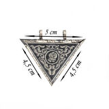 Gümüş Üçgen İçi Açılabilen Gül Muskalık Kolye