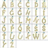 Gümüş Nazar Gold  I Harfi Kadın Kolye