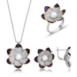 Gümüş Nergis Çiçeği Kadın Set