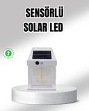 Güneş Enerjili Dış Mekan Sensörlü Duvar Lambası Ip65 Su Geçirmez