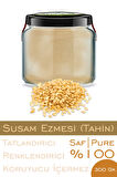 %100 Saf Tahin Susam Ezmesi Bi Kavanoz 330 cc. Cam Kavanozda Katkısız 1. Sınıf Tahin Taze Çekim