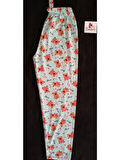 Açık Mavi Ayıcıklı ve Kalp Desenli Pijama Altı Açık Mint Yeşili-BK010003