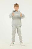 Kapüşonlu Kargo Cepli Baskı Detaylı Erkek Çocuk Eşofman Takımı