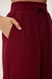 Balenbi Kadın Beli Lastikli Palazzo Müslin Pantolon 1096