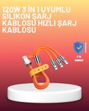 Çinko Alaşımlı Uçlu 120 W Şarj Kablosu – Dolaşmaya Dayanıklı 1,2 m USB Kablo