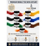 Premium Mum Yapım Hobi Seti - Parafin Wax 250 gr - 3'lü Toz Mum Boyası Seti - Mavi, Turuncu, Sarı BKFABPW2503MTSR