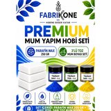 Premium Mum Yapım Hobi Seti - Parafin Wax 250 gr - 3'lü Toz Mum Boyası Seti - Mavi, Yeşil, Sarı BKFABPW2503MYSR