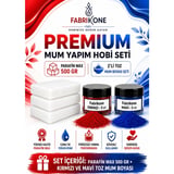 Premium Mum Yapım Hobi Seti - Parafin Wax 500 gr - 2'li Toz Mum Boyası Seti - Kırmızı, Mavi BKFABPW5002KM