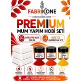 Premium Mum Yapım Hobi Seti - Parafin Wax 500 gr - 3'lü Toz Mum Boyası Seti - Kırmızı, Turuncu, Sarı BKFABPW5003KTSR