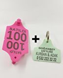 Büyükbaş Kurban Küpesi ve Anahtarlık Beyaz 1-250 Arası