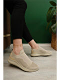 Günlük Kadın Erkek  Unisex Sneaker Triko Nefes Alabilen Yürüyüş Bağcıksız Esnek  Spor Ayakkabı 