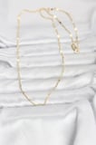 CM 14K Gold Renk Ezme Kalp Detaylı 60 cm Zincir Kadın Kolye