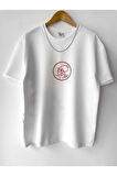 Erkek Baskılı Pamuklu Bisiklet Yaka Kısa Kollu T-shirt