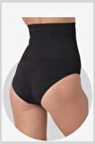 Kadın Yüksek Bel Siyah Slip Korse 9s03