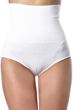 Kadın Uzun Göbek Toparlayıcı Külot Korse Beyaz 2465