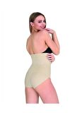 Kadın Ten Yüksek Bel Slip Korse