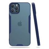 Newface Apple iPhone 12 Pro Max Kılıf Platin Silikon - Lacivert