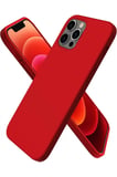 Newface Apple iPhone 12 Pro Max Kılıf First Silikon - Koyu Kırmızı