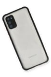 Newface Samsung Galaxy A02S Kılıf Miami Şeffaf Silikon - Siyah