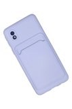 Newface Samsung Galaxy A01 Core Kılıf Kelvin Kartvizitli Silikon - Lila