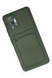 Newface Xiaomi Redmi Note 10 Pro Kılıf Kelvin Kartvizitli Silikon - Koyu Yeşil