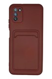 Newface Xiaomi Pocophone M3 Kılıf Kelvin Kartvizitli Silikon - Bordo