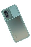 Newface Xiaomi Redmi Note 10 Kılıf Palm Buzlu Kamera Sürgülü Silikon - Turkuaz