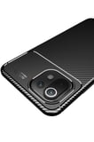 Newface Xiaomi Mİ 11 Lite Kılıf Auto Focus Karbon Kapak - Kahverengi