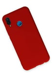 Newface Huawei P20 Lite Kılıf Nano içi Kadife Silikon - Kırmızı