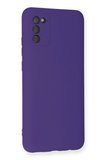 Newface Samsung Galaxy A03S Kılıf Nano içi Kadife Silikon - Mor