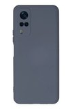 Newface Vivo Y53S Kılıf Nano içi Kadife Silikon - Gri