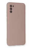 Newface Samsung Galaxy A03S Kılıf Nano içi Kadife Silikon - Pudra