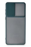 Newface Samsung Galaxy A33 5G Kılıf Palm Buzlu Kamera Sürgülü Silikon - Yeşil