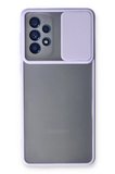 Newface Samsung Galaxy A33 5G Kılıf Palm Buzlu Kamera Sürgülü Silikon - Lila