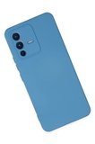 Newface Vivo V23 5G Kılıf Nano içi Kadife Silikon - Mavi