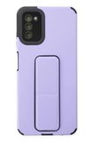 Newface Samsung Galaxy A03S Kılıf Mega Standlı Silikon - Lila