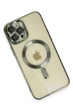 Newface Apple iPhone 12 Pro Max Kılıf Kross Magneticsafe Kapak - Koyu Yeşil