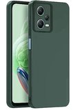 Newface Xiaomi Redmi Note 12 Pro 5G Kılıf Nano içi Kadife Silikon - Koyu Yeşil