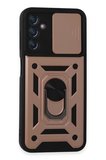 Newface Samsung Galaxy A14 4G Kılıf Pars Lens Yüzüklü Silikon - Rose Gold