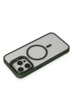 Joko Apple iPhone 15 Pro Max Kılıf Roblox Lens Magsafe Standlı Kapak - Koyu Yeşil