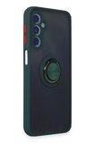 Newface Samsung Galaxy M34 5G Kılıf Montreal Yüzüklü Silikon Kapak - Yeşil