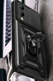 Newface Vivo Y17S Kılıf Pars Lens Yüzüklü Silikon - Yeşil