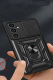 Newface Samsung Galaxy A15 4G Kılıf Pars Lens Yüzüklü Silikon - Gümüş
