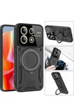Newface Xiaomi Redmi Note 13 Pro 4G Kılıf Joy Lens Standlı Kapak - Koyu Yeşil