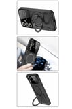 Newface Samsung Galaxy S24 FE Kılıf Joy Lens Standlı Kapak - Kırmızı