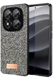 Onegif Xiaomi Redmi Note 14 Pro 5G Bright Simli Kapak - Gümüş